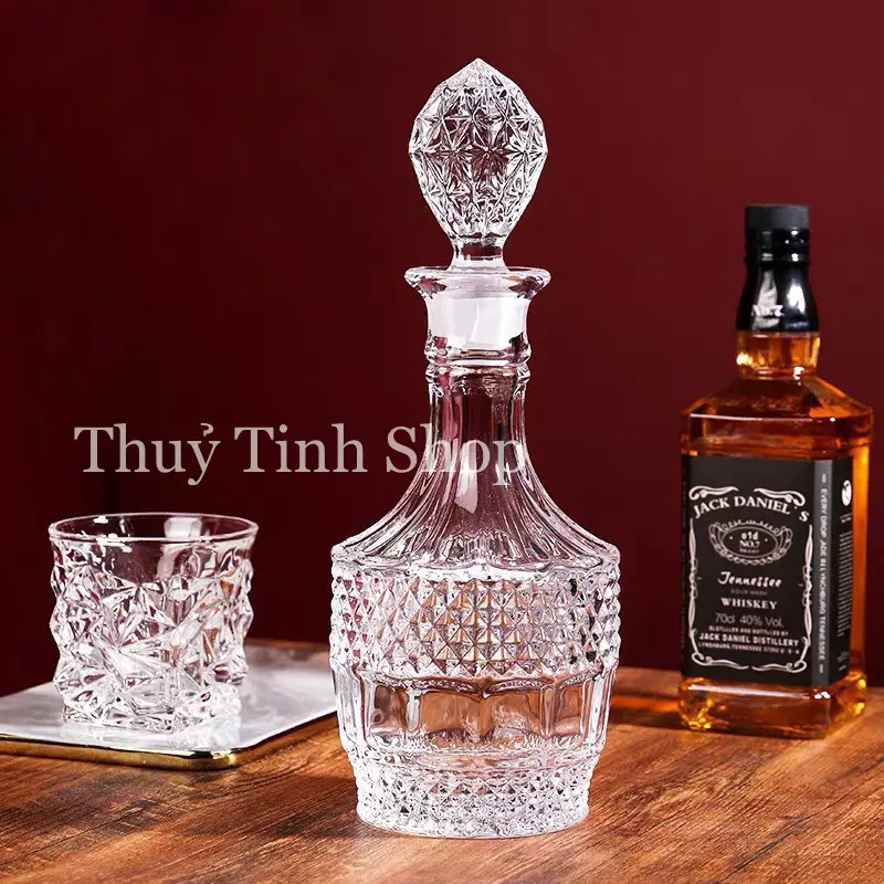 Chai, bình  thủy tinh đẹp cao cấp 850ml. Mẫu số 8