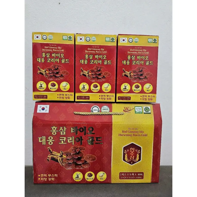 Nước Hồng Sâm Linh Chi Nhung Huơu Cao Câp Tăng Cường Sức Khỏe Hộp 30 Gói x 80ml ( Đỏ ) 5