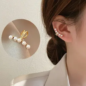 【Sktlz Barang akan dikirim dalam 24 jam】Anting-anting jepit berbentuk U berkualitas tinggi tanpa tindik, anting-anting desain ceruk sederhana untuk wanita