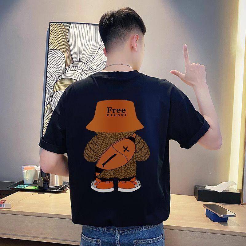 Product Introduction of Trendy Bear Short Sleeve Men's Summer 2024 New Hot Style Fashion Brand Trendy Top Men's Versatile Fashion T-Shirt Orthotic 16