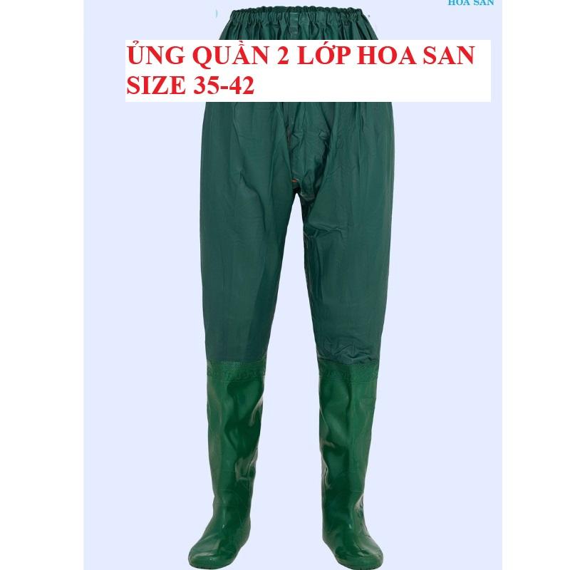 Ủng quần lội nước Hoa San size 35-43 loại 1 lớp ủng đi mưa ủng bảo hộ lao động