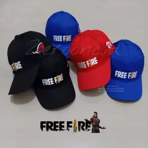 Topi Anak Laki-Laki Model Baseball Motif Bordir Free Fire Bahan Katun Drill | By Fjrstore