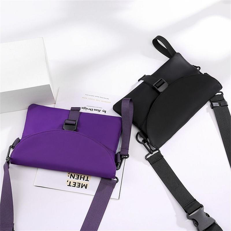 Product Introduction of Men Nylon Chest Pack Cellphone Pouch Outdoor Sports Cross-body Bag Casual Running Cycling Sling Bag 9