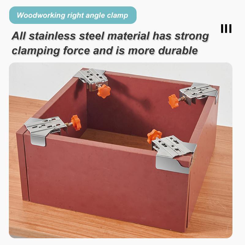 Imbot Corner Clamp, 90-Degree Fixed Clip, Adjustable Single Handle Stainless Steel Close End Corner Clamp, Self Locking Plate Design Woodworking Right Angle Clamp Tool, Multipurpose Clamping Tool for Home & Office, Construction Tools, Gift Sets for Men 7