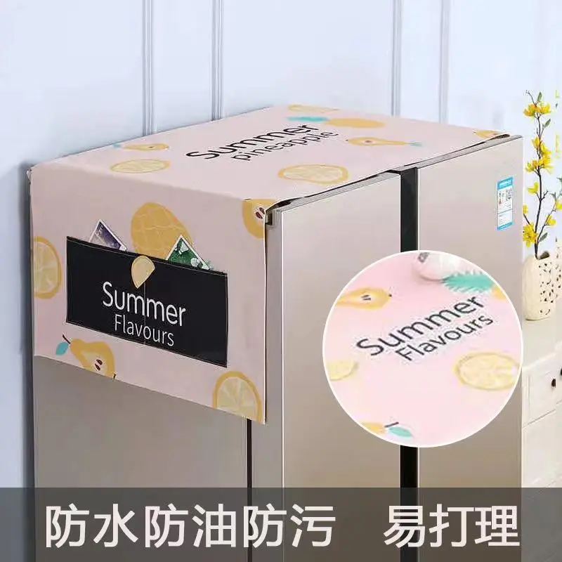 Tấm Che Chống Bụi Tủ Lạnh, Vải, Thích Hợp Cho Cửa Đơn Và Cửa Đôi, Cũng Có Thể Được Sử Dụng Cho Tủ Lạnh Và Máy Giặt, Lò Vi Sóng, Khăn Che Chống Dầu Và Chống Bám Bẩn