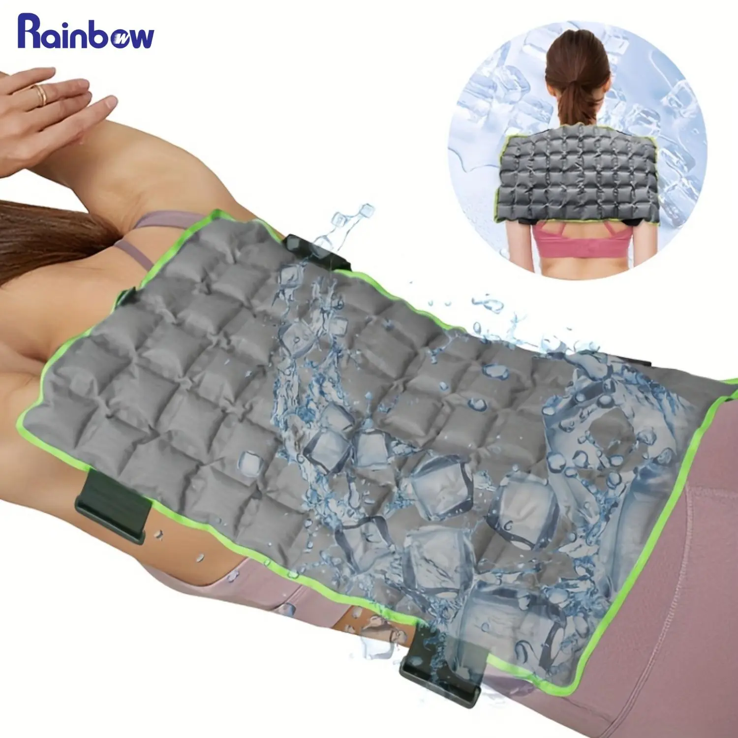 Reusable Ice Pack for Hot & Cold Compress, 1 Count Elastic Strips Design Gel Cold Pack for Back, Leg & Shoulder, Outdoor Sports Accessories