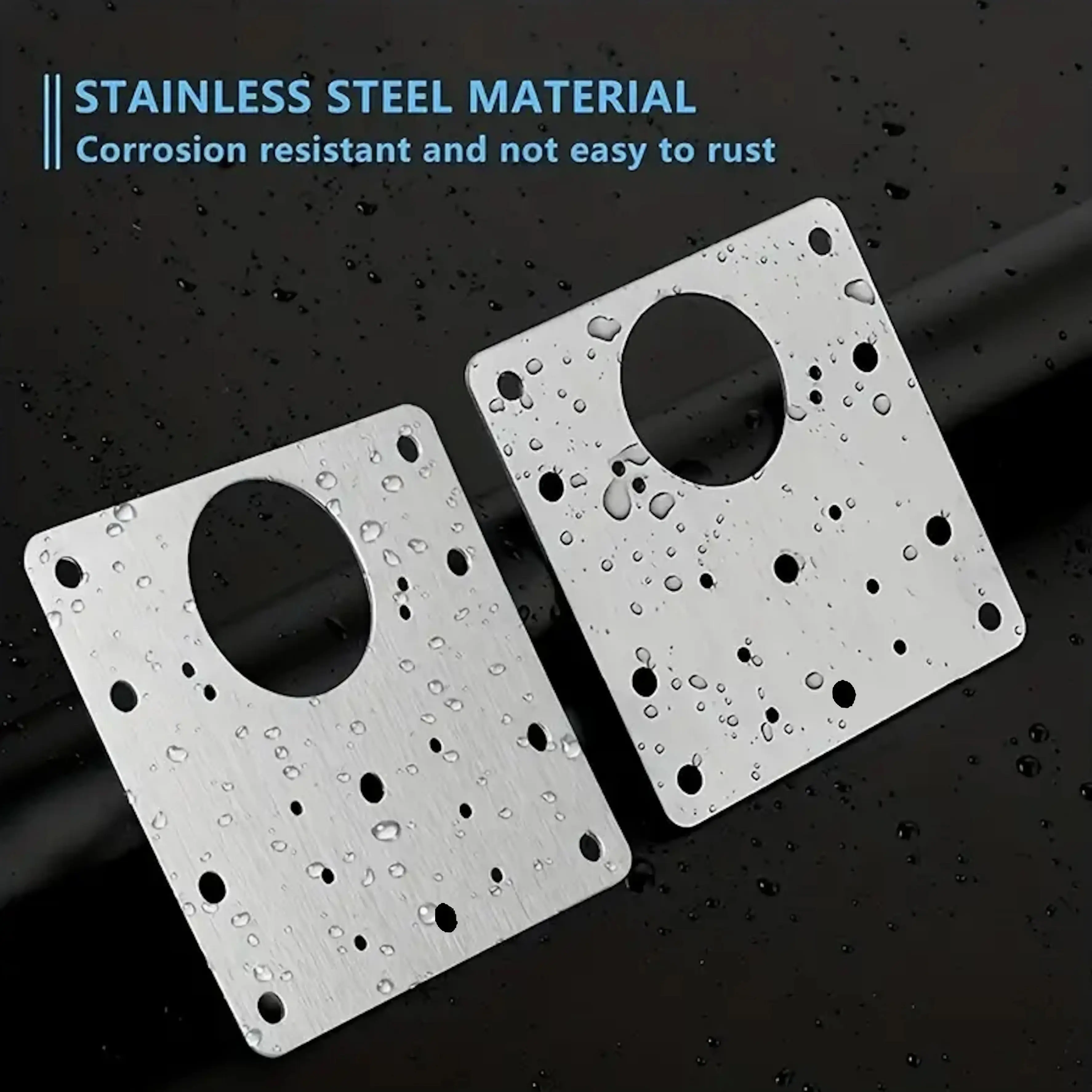 Cabinet door hinge repair plate cabinet hinge reinforcement artifacts Thickened side plate installation stainless steel backing plate Hardware fixing bracket and mounting screws
