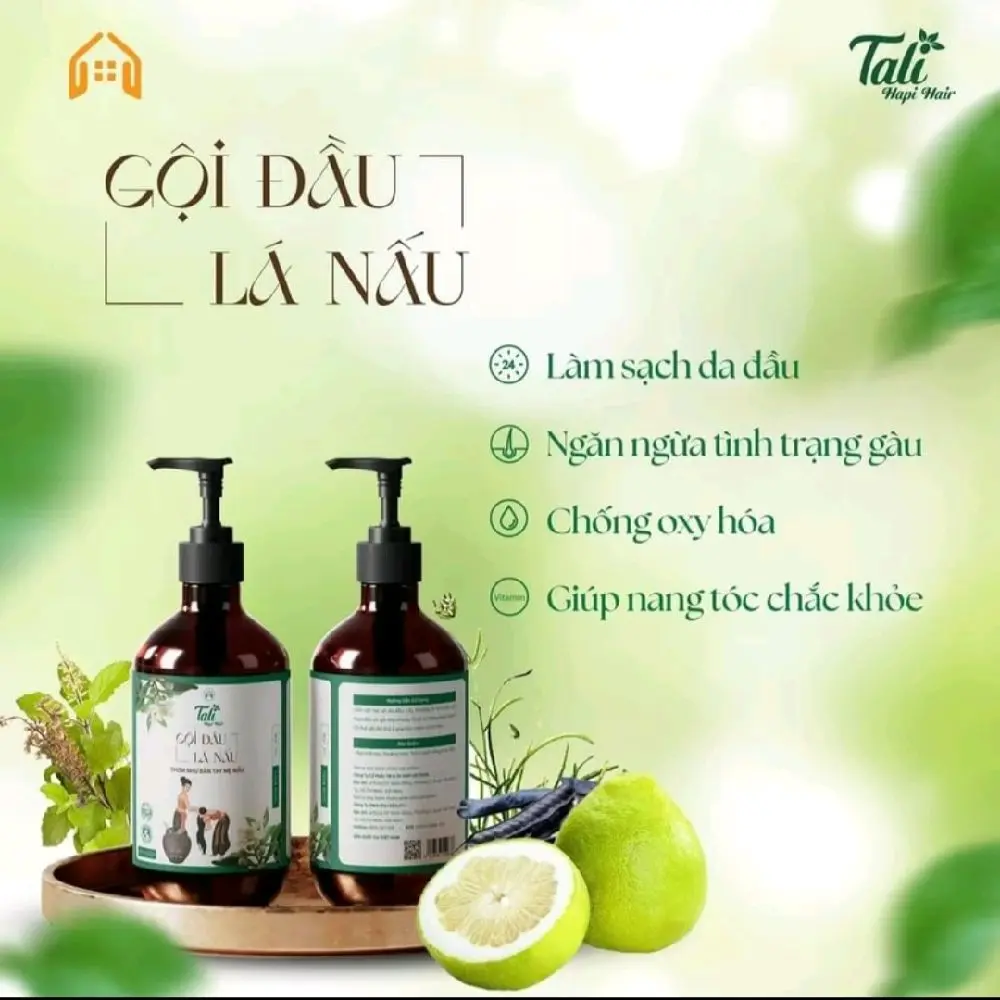 DẦU GỘI LÁ NẤU GIÚP MỌC TÓC GIẢM GÀU