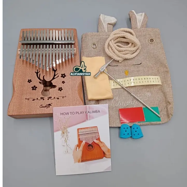 kalimba 17key kalimba cowboy piano jari 17kunci kecapi jari kalimba Kayu Alat