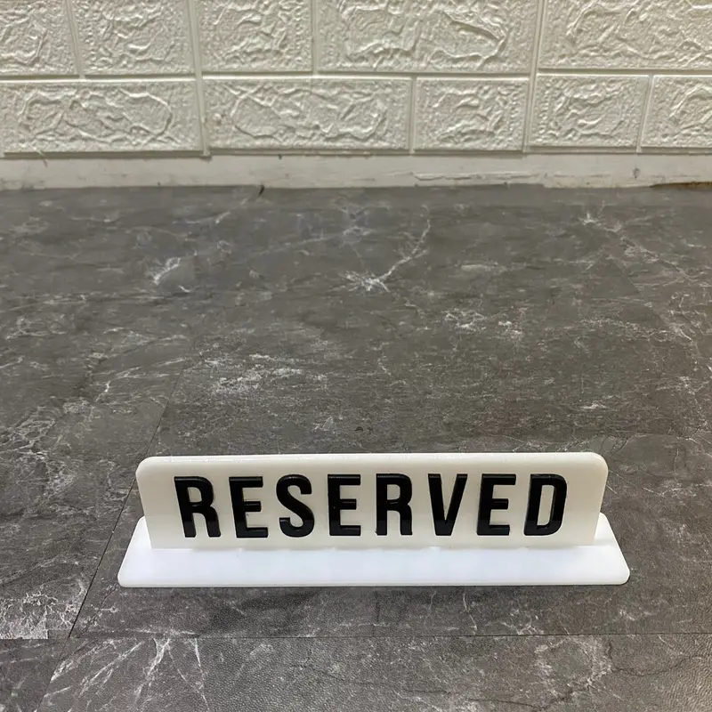 Reserved, Cashier Sign | Acrylic Timbul - Laser Cut - Custom 5