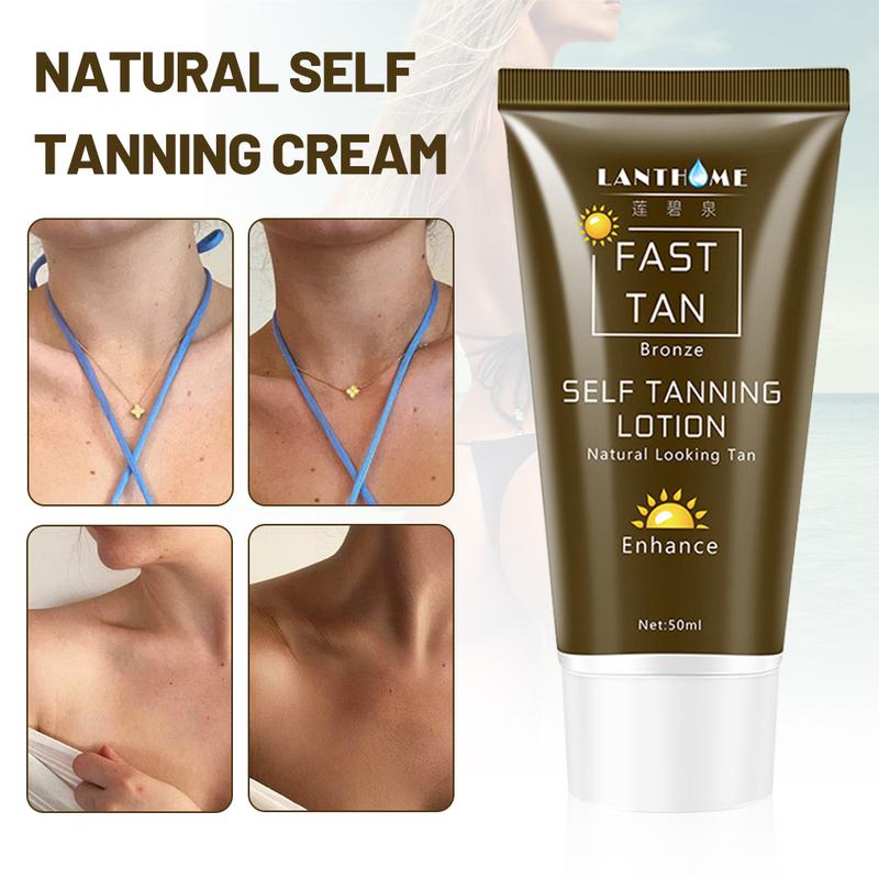 Product Introduction of 50ml Self Tanning Cream Fast Body Face Self Tanner Fake Tan Cream Solarium Makeup Foundation Bronzer Nourishing Lotion Skin Care 16