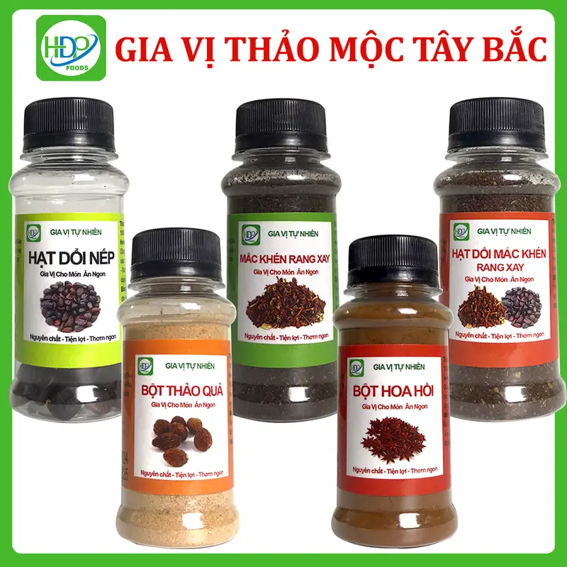 Combo gia vị vua đầu bếp HDP FOODS - Thơm ngon - Tiện lợi, Cay 5