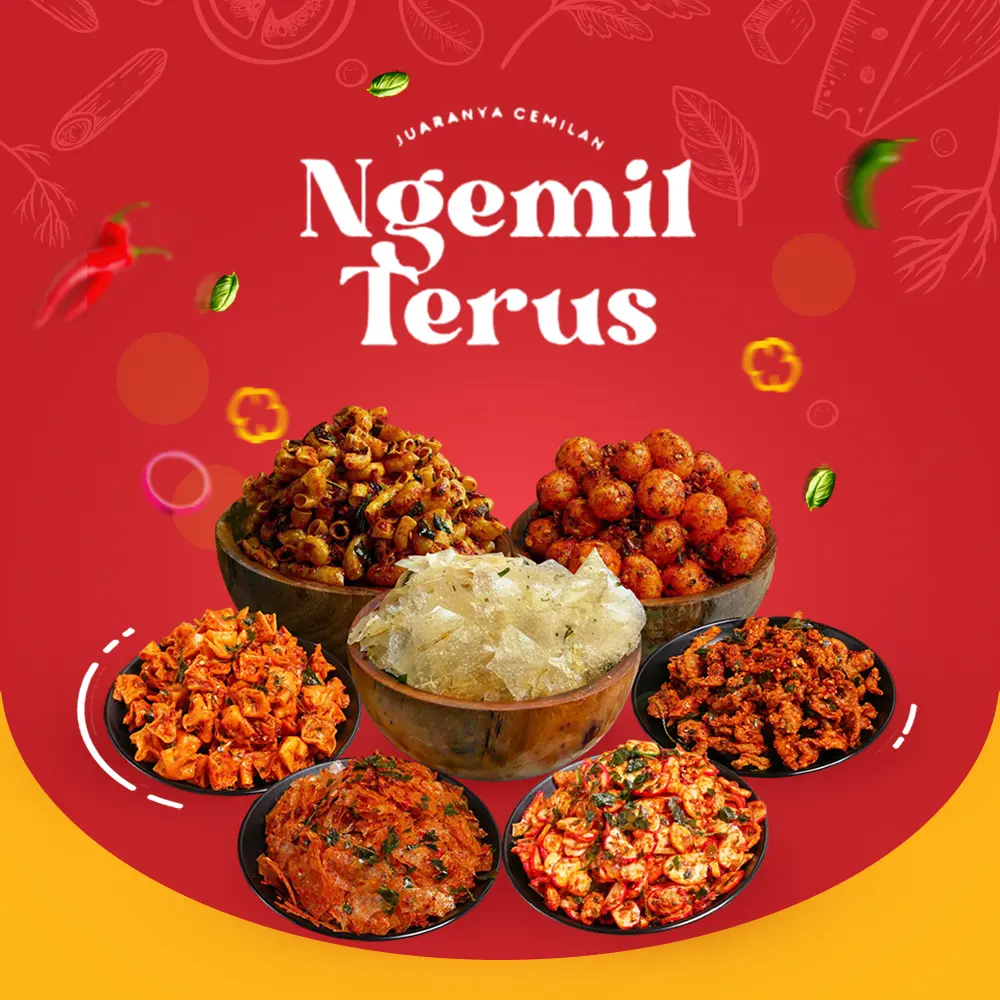 [Promo!] Cemilan Pedas Basreng Seblak Pangsit Makaroni Kulit Usus Crispy Pedas Murah