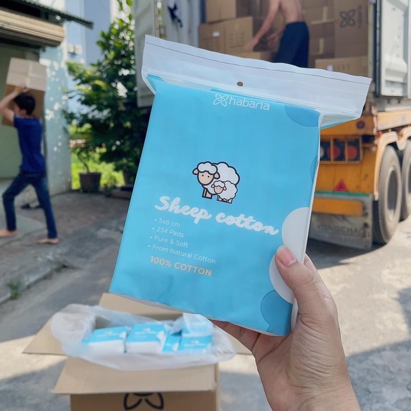 Bông Tẩy Trang Habaria Sheep Cotton 234 Miếng