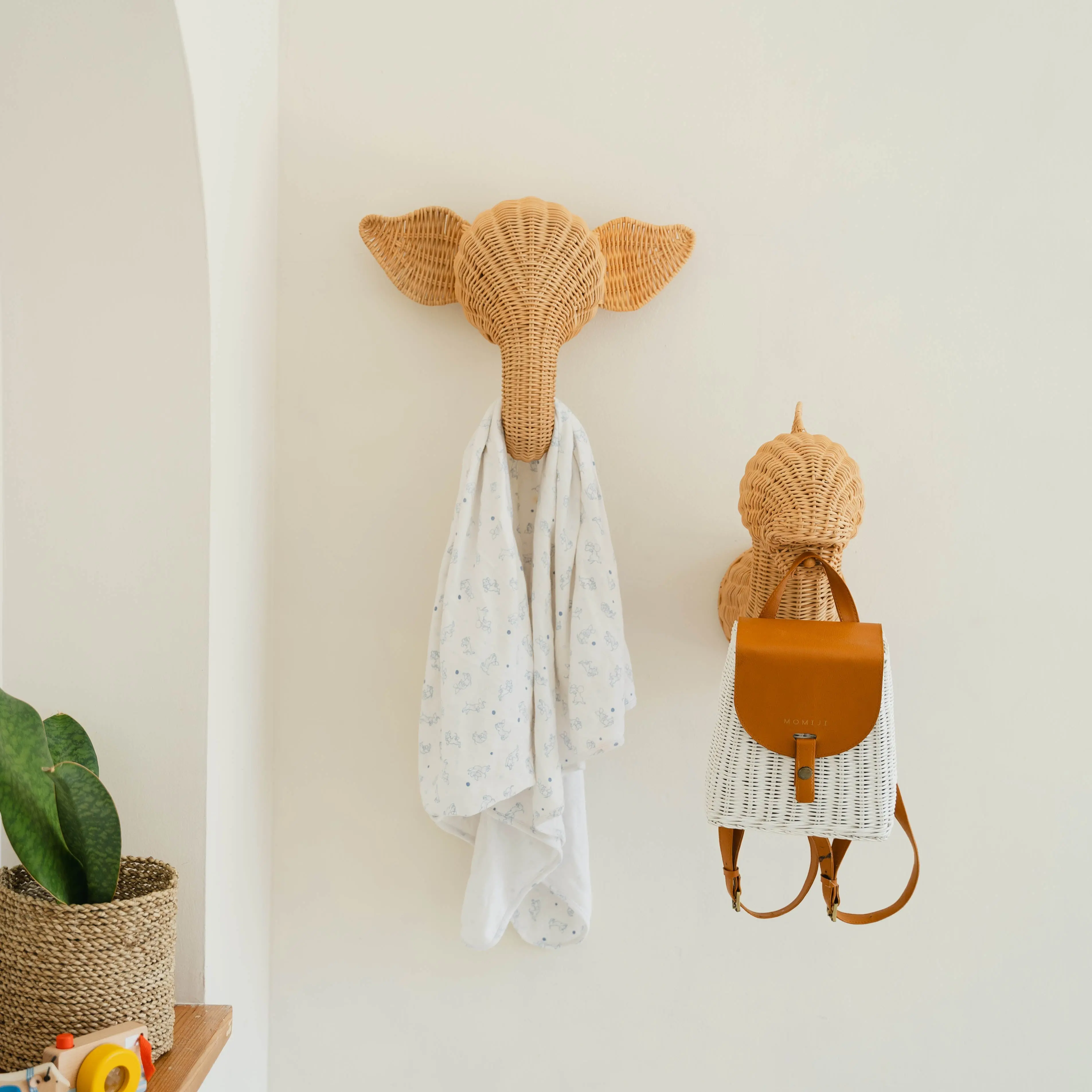 Elephant Rattan Wall Decor