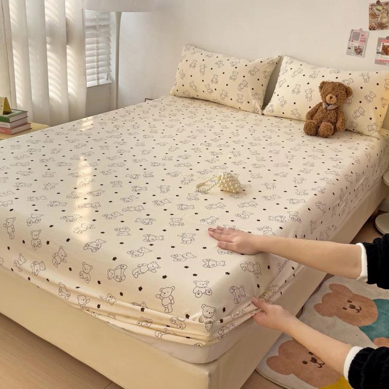 Bộ ga gối 3 món cotton đũi mềm mịn ga trải giường đủ kích thước màu sắc