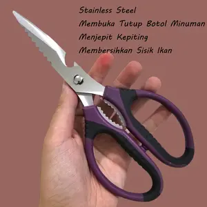 AK 2.00 - Gunting Dapur Besar Serbaguna - Bisa Buka Tutup Minuman - Penjepit Kepiting - Pembersih sisik ikan