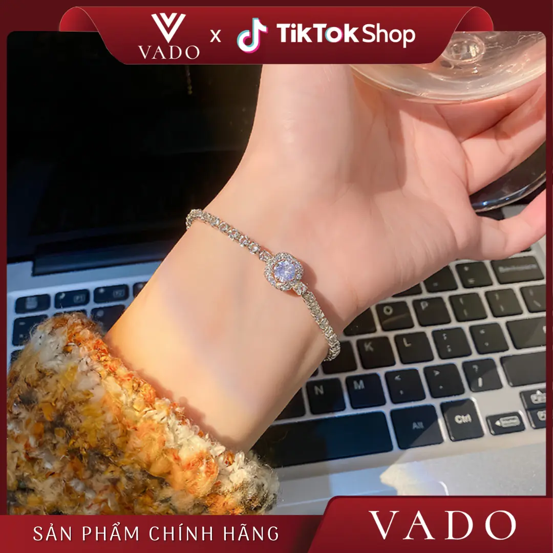 [LẮC VUÔNG] Lắc tay đá vuông HỢP KIM XI BẠC S925 thiết kế dây rút