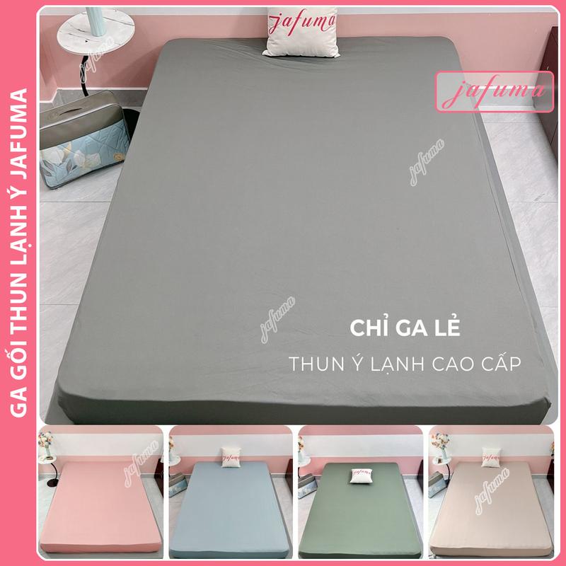 Ga Giường Thun Lạnh Ý Bo Chun JAFUMA, Drap Thun Lạnh Mát Mịn Cho Nệm 3-30cm - GA LẺ