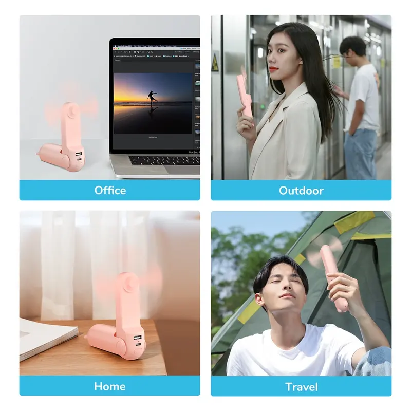 Quạt Cầm Tay 3 Trong 1 JISULIFE F8X Plus 4500mAh Tích Hợp Sạc Dự Phòng, Đèn Pin Siêu Sáng Chính Hãng - Bảo Hành 12 Tháng 3