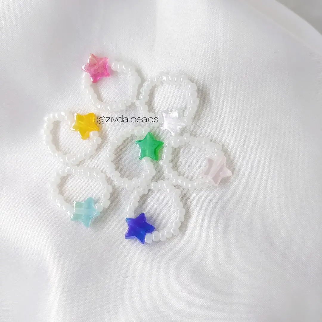 (Minimal Order 10Ribu) Estella Cincin Manik/Cincin/Beads Ring/Ring FREE STICKER