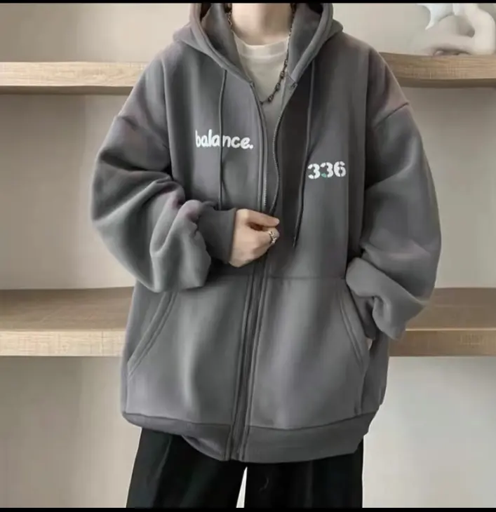 Áo khoác hoodie nam nữ khóa kéo có nón BLANC 336 dày dặn nhiều màu Menswear Kem Xám Đen Nâu