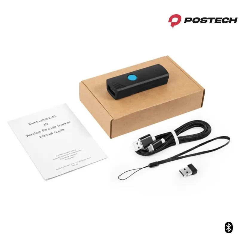 Mini Barcode Scanner 1D 2D QR Code Baterai Bluetooth Wireless 4