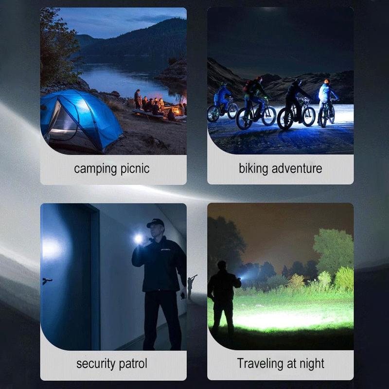 Product Introduction of 600mAh/1200mah Smiling Shark Mini LED Zoomable Flashlight COB Long Large High Floodlight 30
