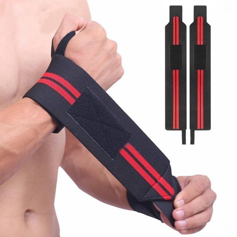 Product Introduction of Finger Buckle Design Sports Wristband, 1 Count  Professional Fitness Wrist Guards for Men & Women, Home Gym Accessories 0