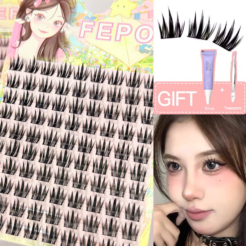  Bộ Lông Mi Giả 10 Hàng Dung Tích Lớn Chất Lượng Tự Nhiên Nối Mi Dài Kèm Keo 