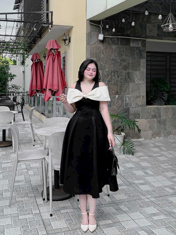 {TN BIGSIZE} _ ĐẦM TAPTA ÔM VAI CỔ YẾM NỮ TỪ 60-95kg _ DỰ TIỆC