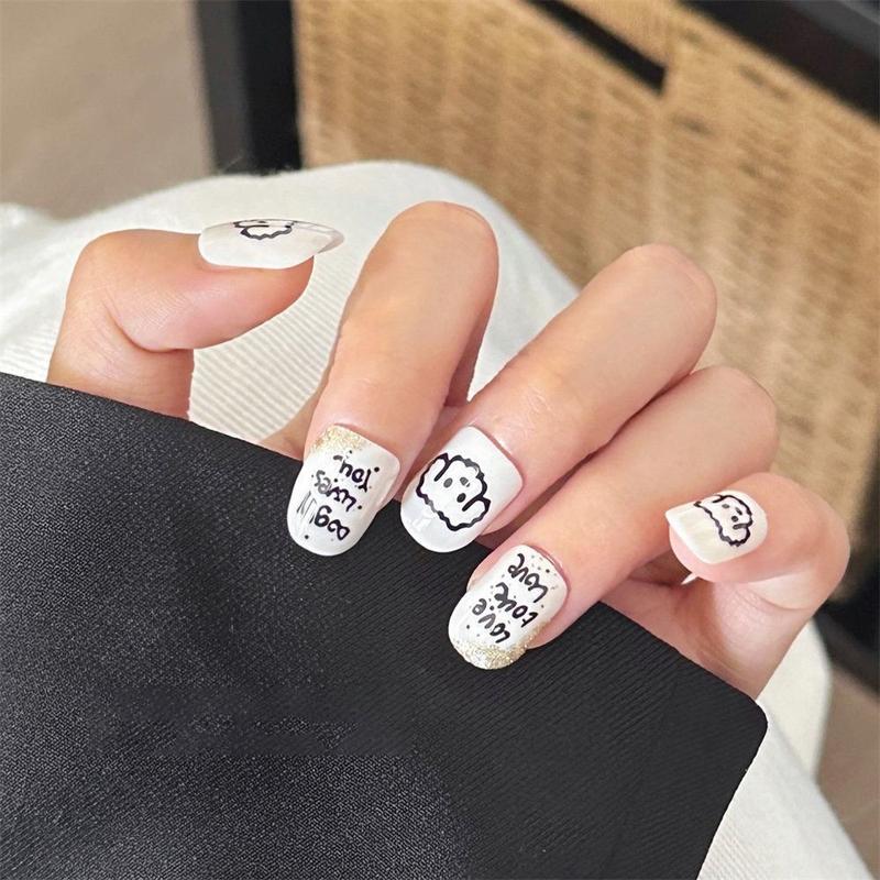 Product Introduction of 24 PCS Waterproof Foil Gel Nail Stickers Self-Adhesive Simple Gel Nail Polish Strips Glittering Gel Nail Decals DIY NAil Art Making 15