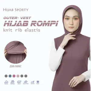 Hijab Sporty Instan Outer Rompi Syari Jilbab Olahraga Wanita Muslimah, Mengutamakan Kenyamanan dan Tampilan Modern, Bahan Elastis dan Ringan Cocok untuk Berolahraga dan Bergaya Santai