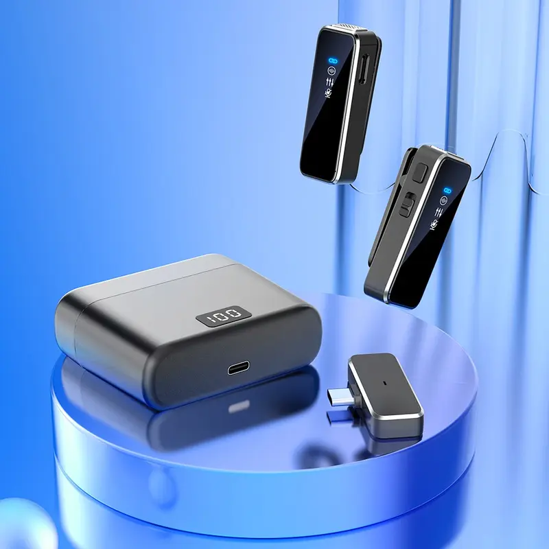 Mic Thu Âm Không Dây Cho Điện Thoại M31 (Bản 2 Mic), Bật Tắt Lọc Ồn - Micro Ghi Âm Cài Áo, Quay Video - 5Gshop 4
