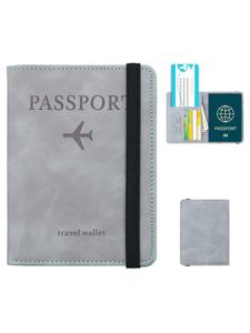 Portapasaporte de color sólido para verano 2024, cartera tipo funda, bloqueo Rfid, estuche para tarjetas de cuero, accesorios de viaje para mujeres y hombres