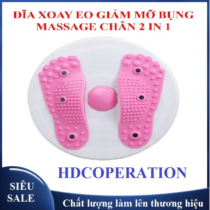 Đĩa Xoay Eo Massage Chân - Bàn Xoay Eo Bấm Huyệt Cao Cấp Giúp Giảm Eo Thon Gọn