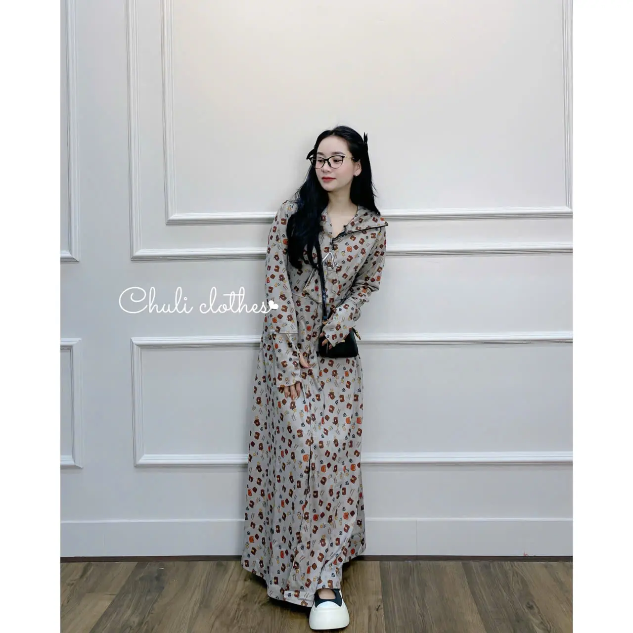 Áo chống nắng umi toàn thân -  Chuli Clothes - Hình gấu xanh - Chuli áo chống nắng