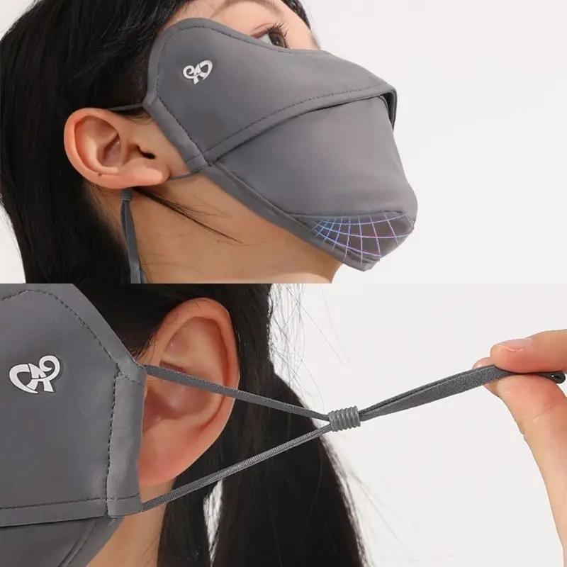 Khẩu trang chống tia UV có logo ĐỔI MÀU chống nắng UPF 50+ che kín toàn mặt 1