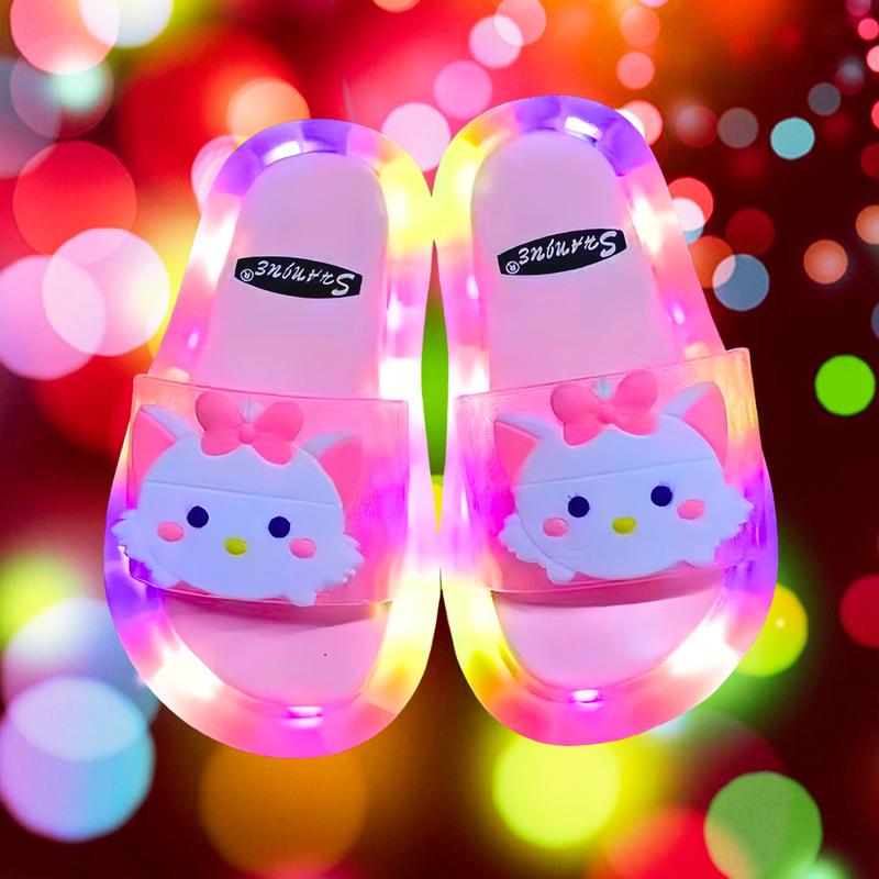 Dép Phát Sáng Trẻ Em Đèn Nháy Hình Mèo Béo BABY Cute Dễ Thương Cho Bé,2 màu sắc,đế chống trơn,Pin lâu hết có thể thay, Sandal Voi