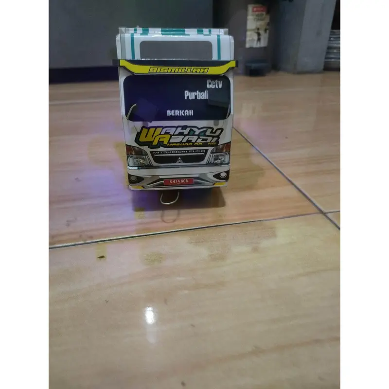 Miniatur truk oleng Canter mobil mainan anak kekinian bisa belok kanan kiri bonus terfal 3