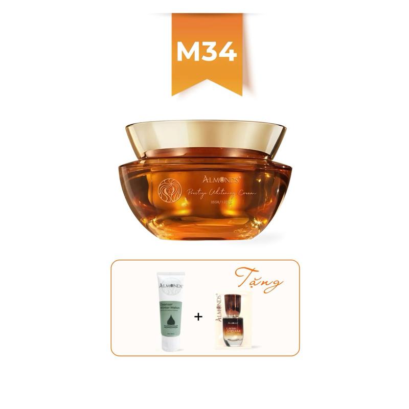  M34 - Kem ngày SEN TUYẾT hỗ trợ sáng da LỚN  tặng 1 sữa rửa mặt và gói dưỡng  