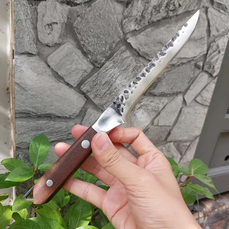 Dao Lọc Thịt Cá Dài 26cm Cán Gỗ, dao làm bếp chống rỉ, dao pha lóc thịt heo 2