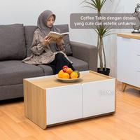 Gambar Melody Furniture - Meja Kopi Meja Tamu Estetik Minimalis - Nasu Coffee Table 80 cm dari Melody Furniture Kab. Malang 5 Tokopedia
