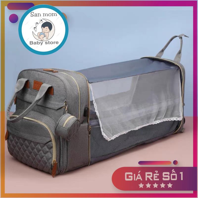 Balo Bỉm Sữa Cho Mẹ Và Bé 2in1 FREESHIP Balo Bình Sữa Cho Bé 3 Lớp Lót Cách Nhiệt Đựng Bình Sữa