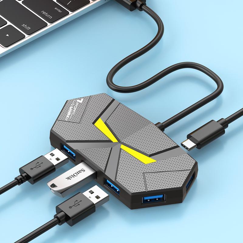3.0USB Extender Expansion Dock One Drags Seven Port Hub Computer Notebook External USB Flash Drive Conversion Multifunctional 4