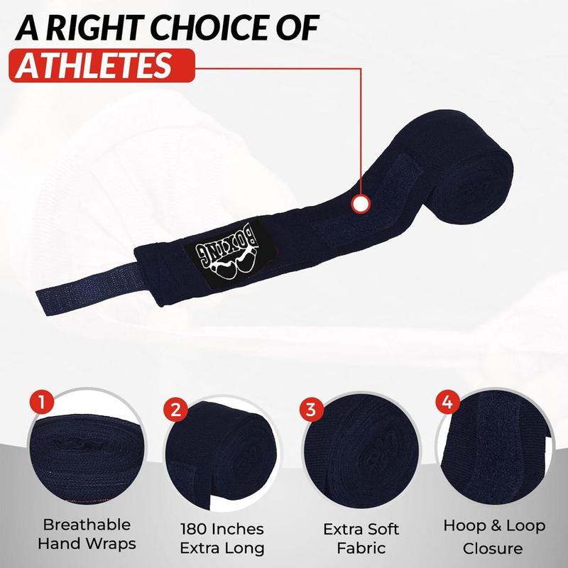 Product Introduction of Boxing Hand Wrap, 1 Pair Professional Boxing Hand Wrap, Wrist Straps, Hand Protector for Women & Men, Martial Arts, Karate, MMA Training 2