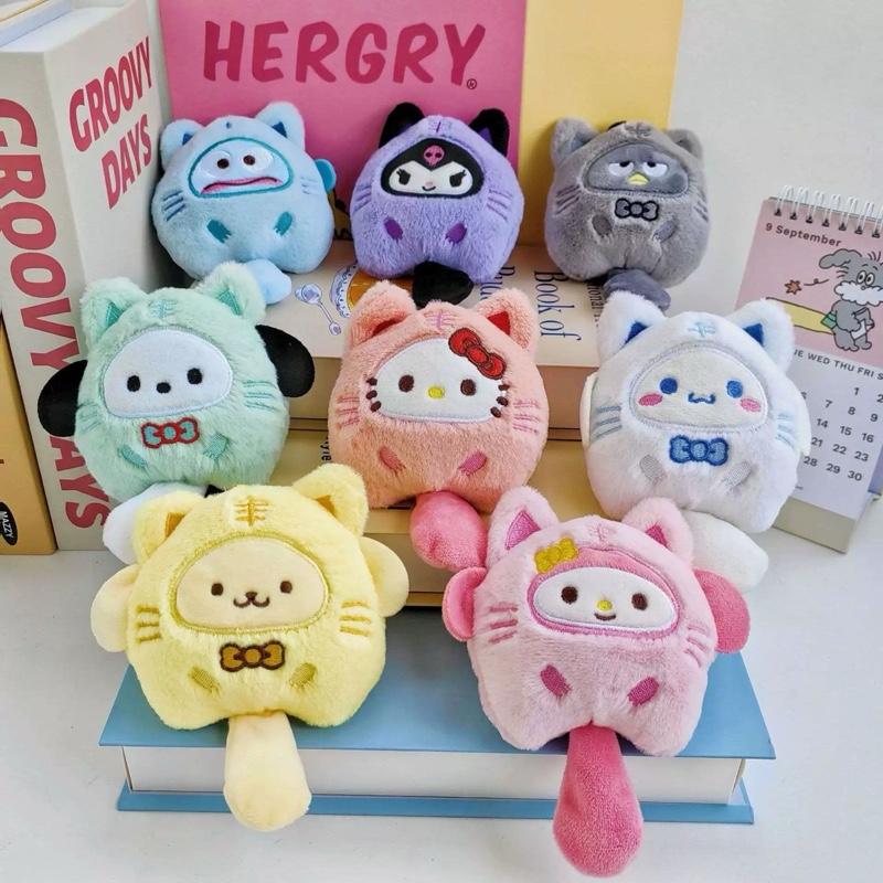 ￼Thú bông mini nhỏ xinh Sanrio Kuromi Cinnamoroll Pochacco My Melody,có móc khóa 2