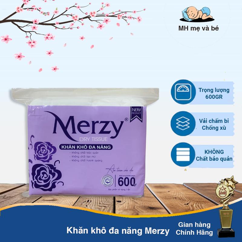  Khăn khô đa năng Merzy 600 gram Chống xù Giấy Ăn Khăn Giấy Giấy Vệ Sinh 