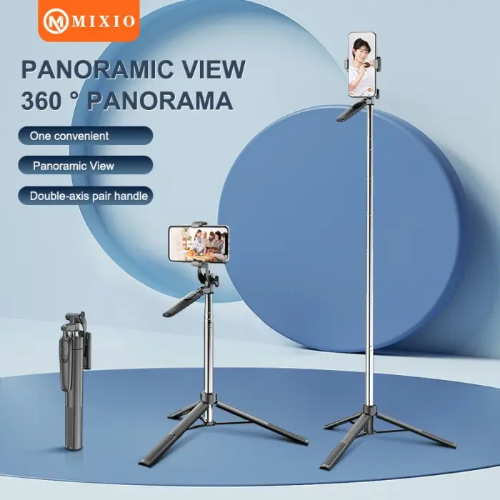 MIXIO A36 - 160CM Tongsis Bluetooth Selfie Stick Tripod with Remote 0