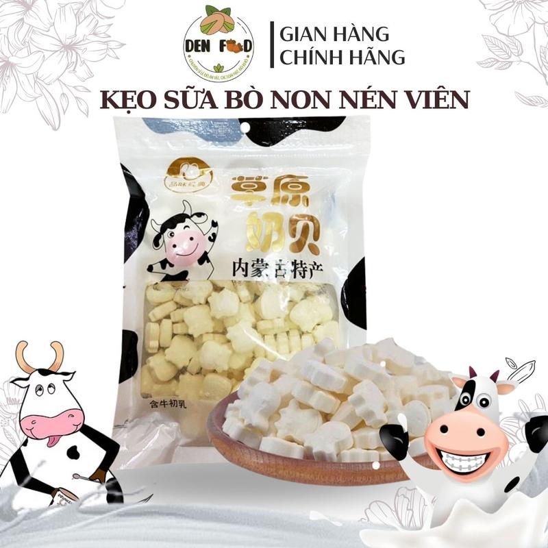  Kẹo sữa bò non viên nén - gói 250gr - Ăn Vặt Denfood Snack  Candy 